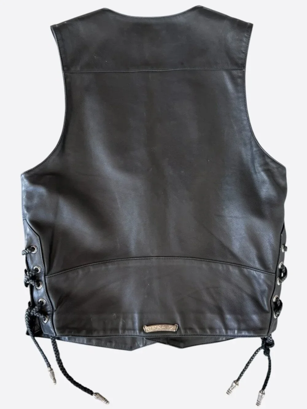 Chrome Hearts Black Leather Vest